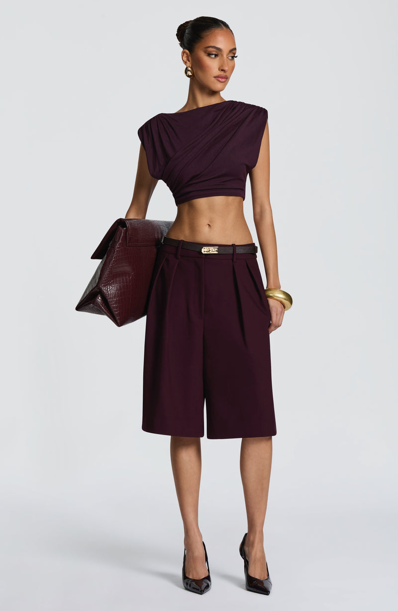 Ausra Bermuda Shorts - Plum