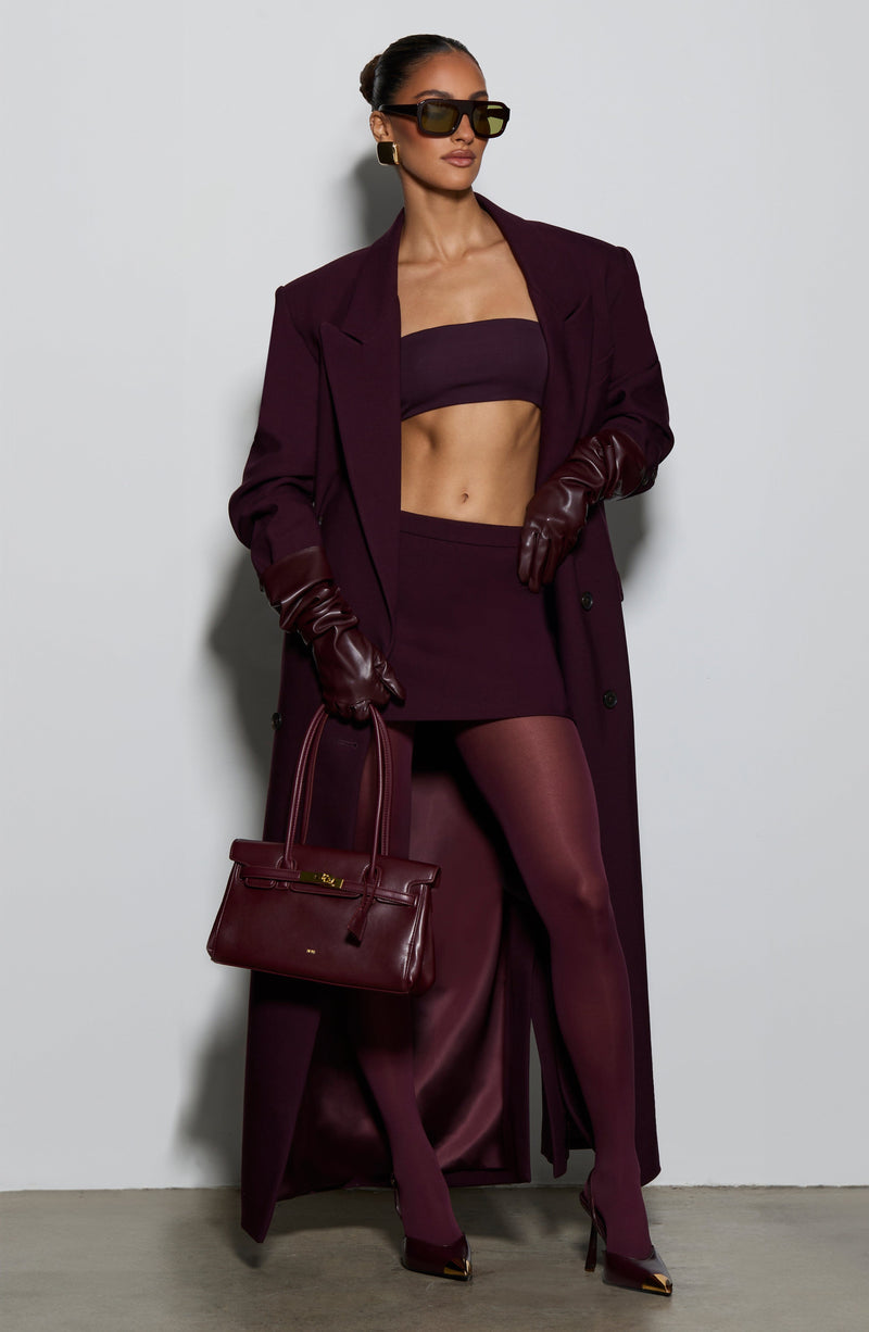 Edna Mini Skirt - Plum